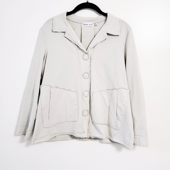 Habitat Jackets & Coats Habitat Clothes To Live In Cream Collared